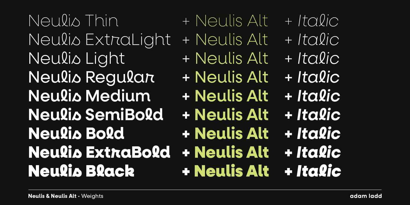 Neulis Thin Font preview